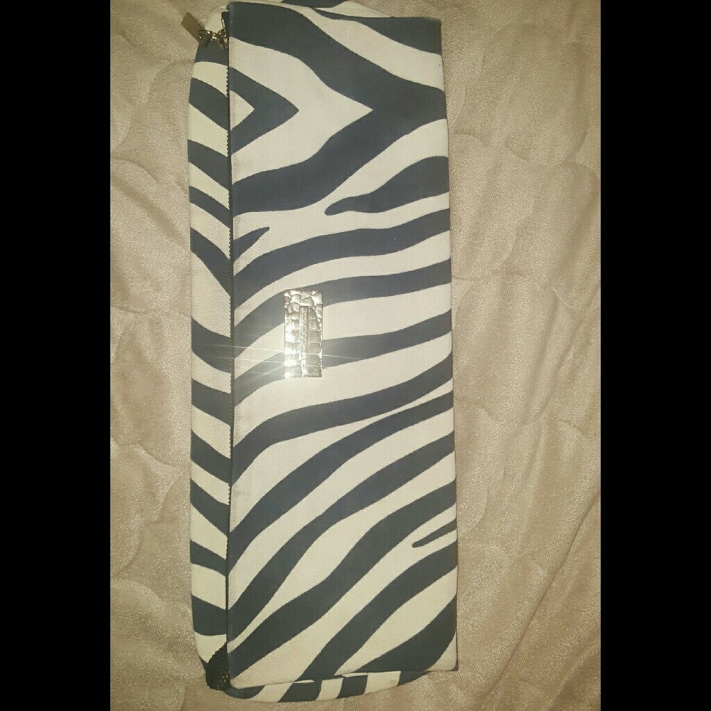Jimmy Choo long suede fold over clutch